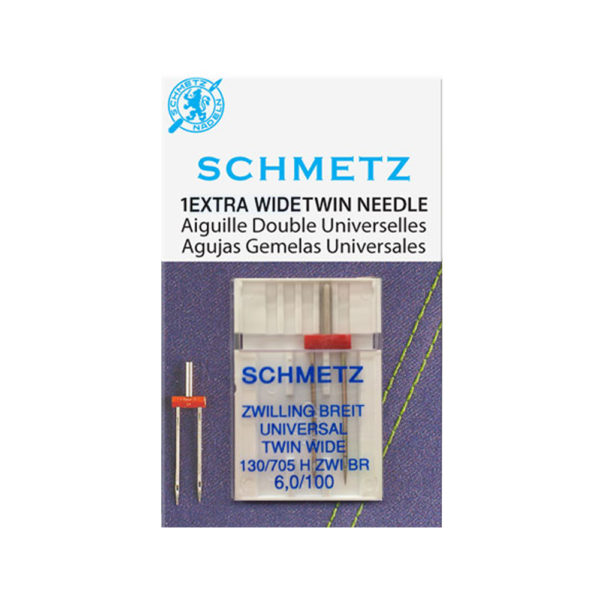 Schmetz Extra Wide Twin Needles – Size 6.0/100