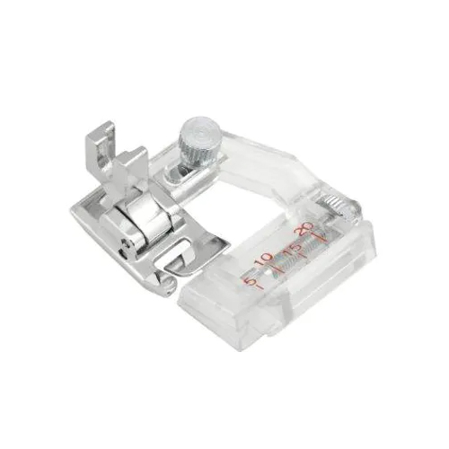 Nrudpqv Snap on Adjustable Bias Tape Binding Foot Brother Sewing Machine, Size: One size, White
