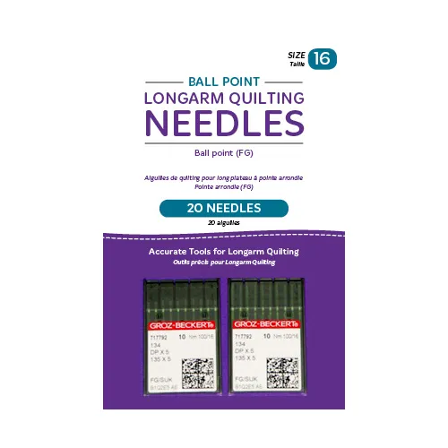 HQ Ball Point Longarm Needles - 16/100