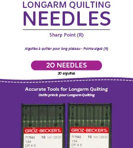 HQ Standard Longarm Needles – Two Packages of 10 (20/125-R, Sharp)