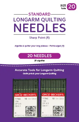 HQ Standard Longarm Needles – Two Packages of 10 (20/125-R, Sharp)