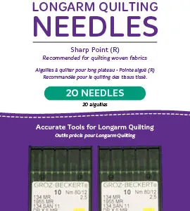 HQ High-Speed Longarm Needles – Two Packages of 10 (Crank 10/12 134MR-2.5)