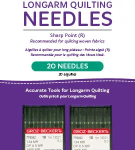 High-Speed Longarm Needles – Two Packages of 10 (Crank 130/21 134MR-5)