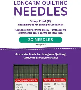 HQ High-Speed Longarm Needles – Two Packages of 10 (Crank 120/19 134MR-4.5)