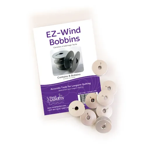 HQ EZ-Wind Slotted M-Class Bobbins for Longarm Machines (Package of 8)