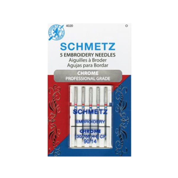 Schmetz Chrome Embroidery Needles - Size 90/14