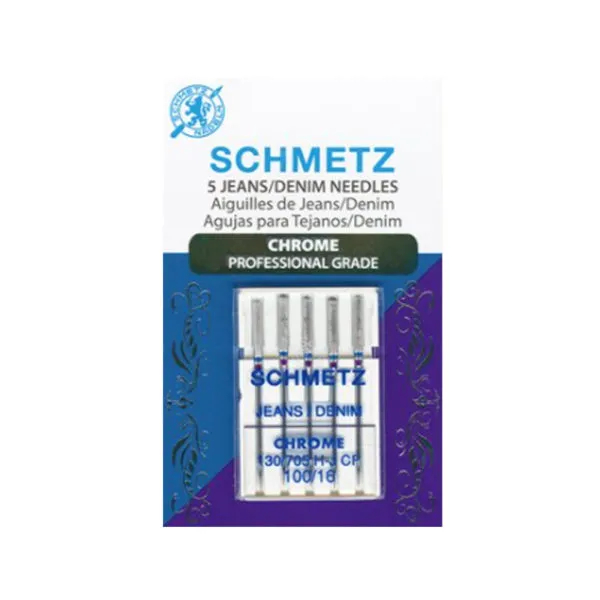 Schmetz Chrome Jeans Needles – Size 100/16