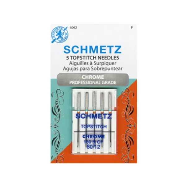 Schmetz Chrome Topstitch Needles – Size 80/12