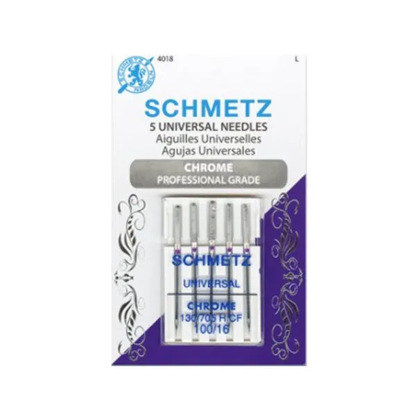 Schmetz Chrome Universal Needles – Size 100/16