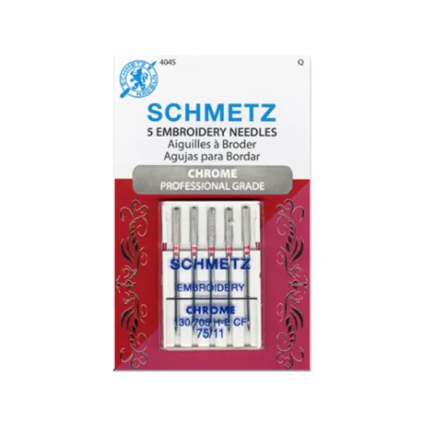 Schmetz Chrome Embroidery Needles - Size 75/11