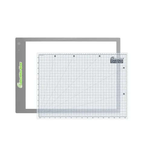 Cutterpillar Glow Premium Light Board with Self-Healing Cutting Mat
