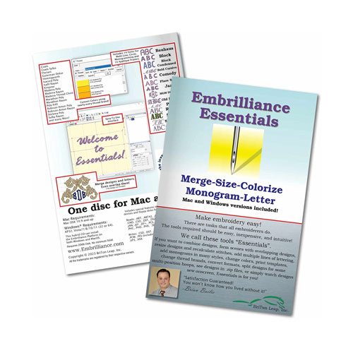 Embrilliance Essentials - Software Download Embroidery Software from BriTon  Leap for download