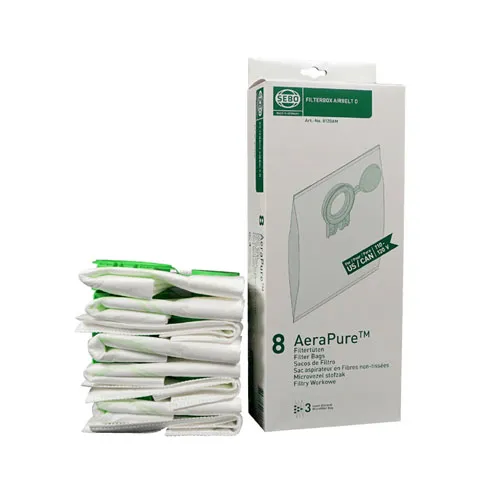Sebo 8120AM AeraPure Filter Bag Box D – 8 pack