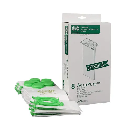 Sebo 5093AM X, C, G, 370 Series AeraPure Filter Bags - 8 pack