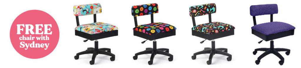 Kangaroo Sydney Hydraulic XL Sewing Cabinet + FREE Arrow Sewing Chair