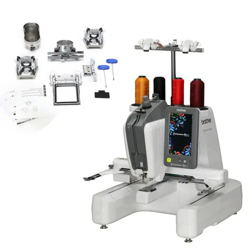 Brother Entrepreneur One PR1X Single-Needle Embroidery Machine + FREE Brother PRCFH5 Flat Brim Cap Frame + FREE Brother PRCLPM1 Clamp Frame M