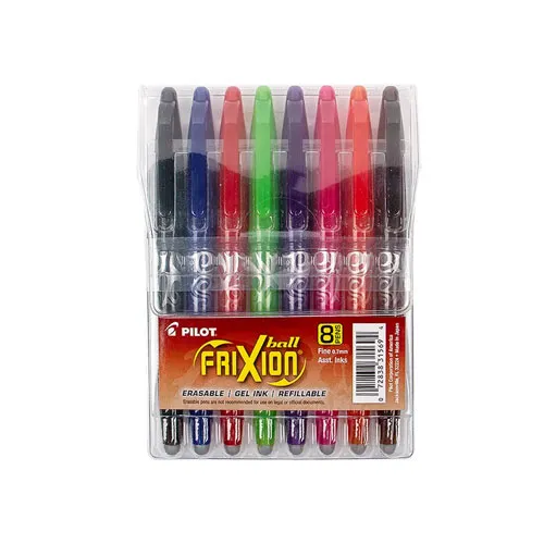 Pilot FriXion .7mm Ball Erasable Gel Pens Assorted #FX7C8001-P