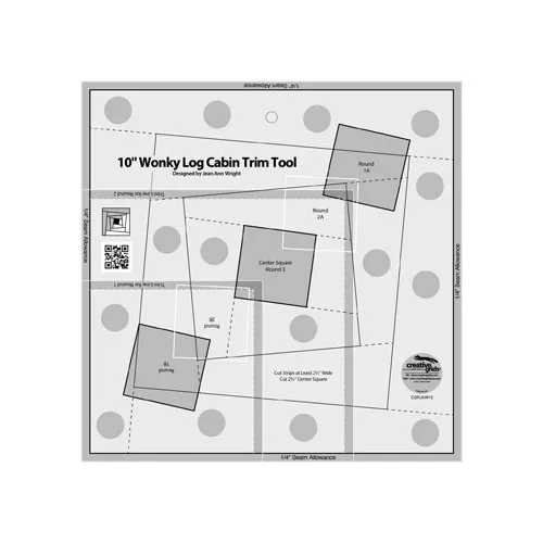 Creative Grids 10" Wonky Log Cabin Trim Tool