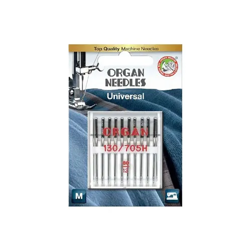 Organ Needles Universal - 80/12 - 10 Pack
