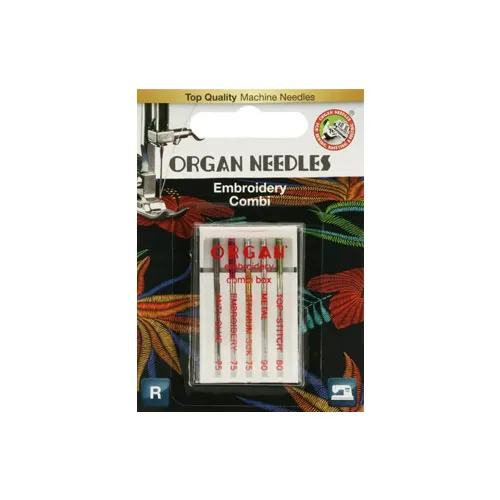 Organ Needles Embroidery Combi - Assorted