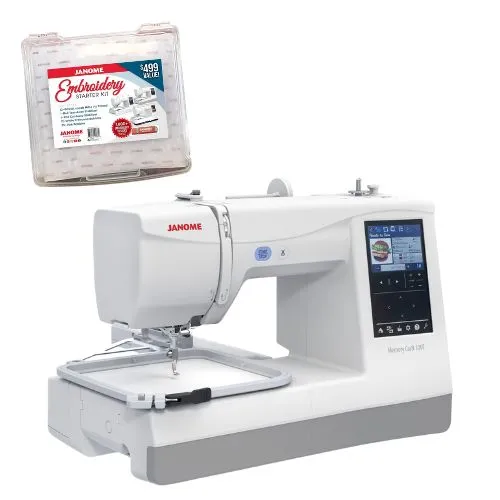 Janome Memory Craft 100E + FREE Embroidery Starter Set