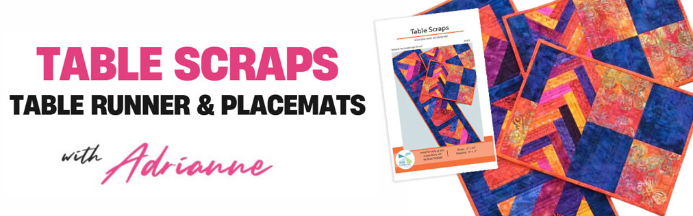 Table Scraps Table Runner & Placemats with AD White