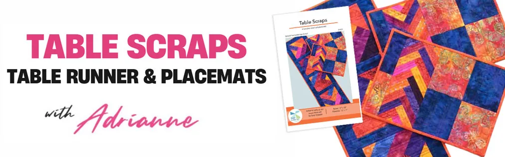 Table Scraps Table Runner & Placemats with AD White