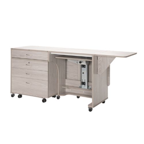 Koala Studios Quilter's Vision and Companion Chest - Grey Oak