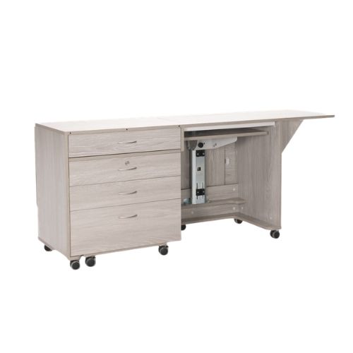 Koala Studios Quilter's Vision and Companion Chest - Grey Oak
